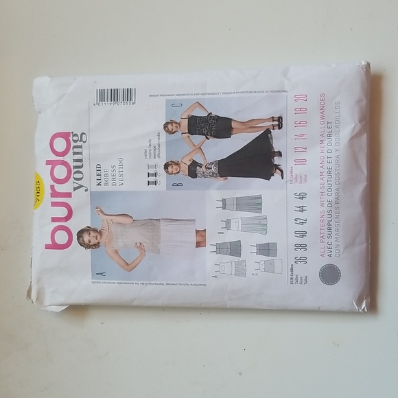 Burda Style 7055 Dress Sewing Pattern - Picture 1 of 4